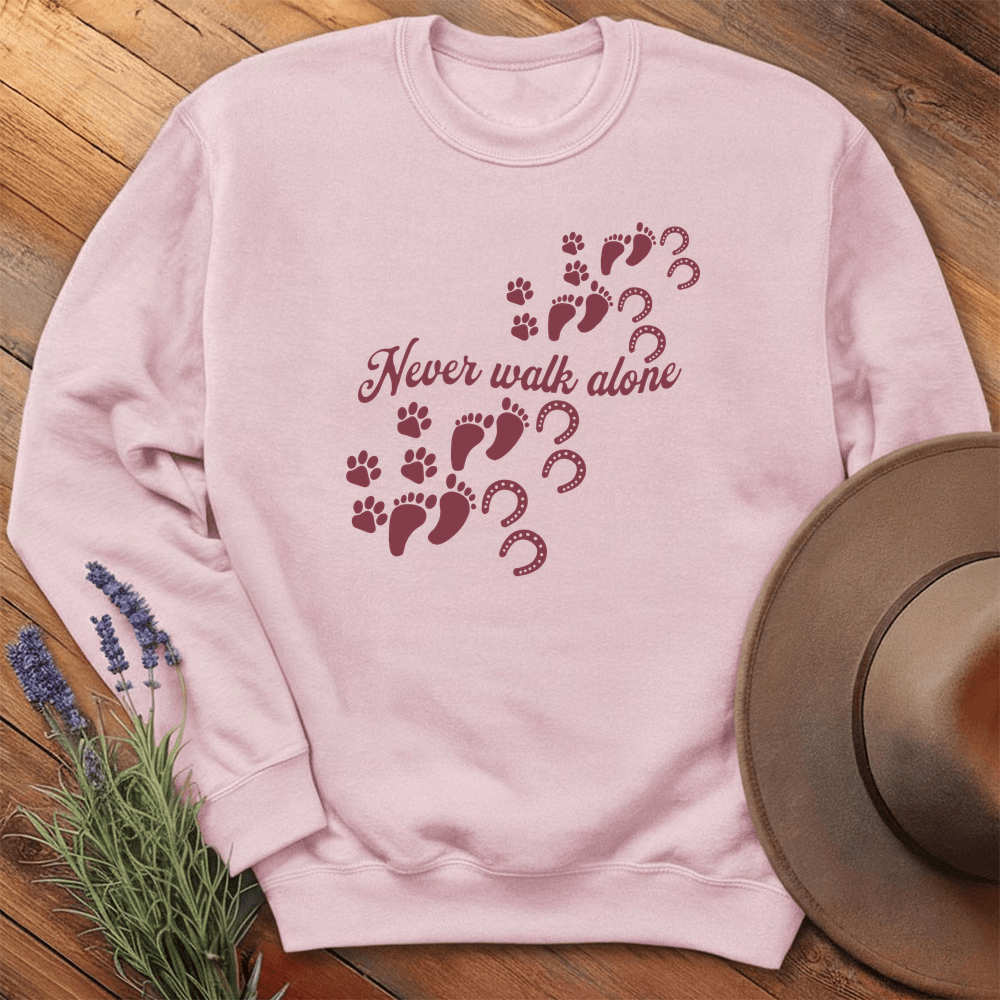 Never Walk Alone - Sweatshirt - Light Pink