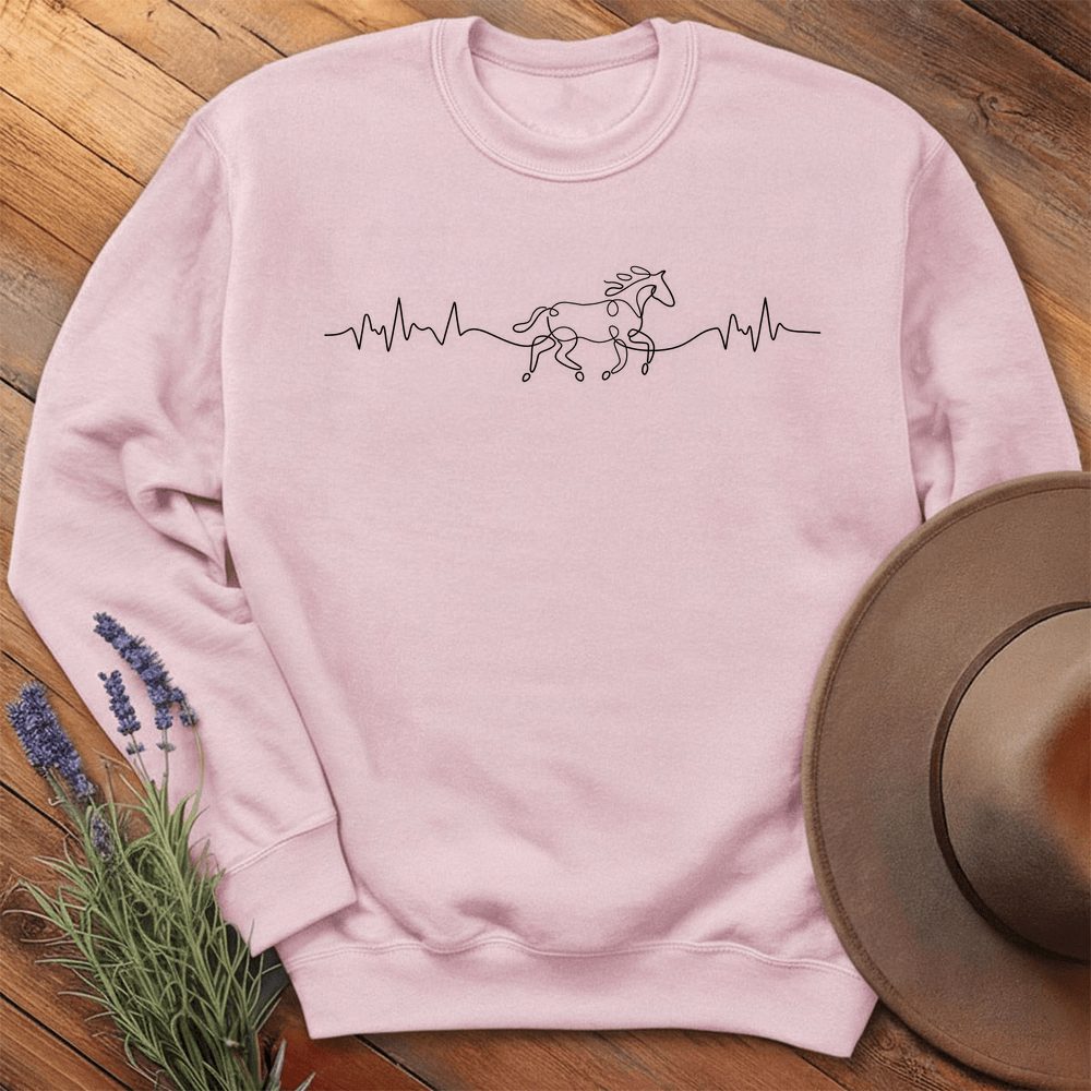 Horse Heart rate - Sweatshirt - Light Pink