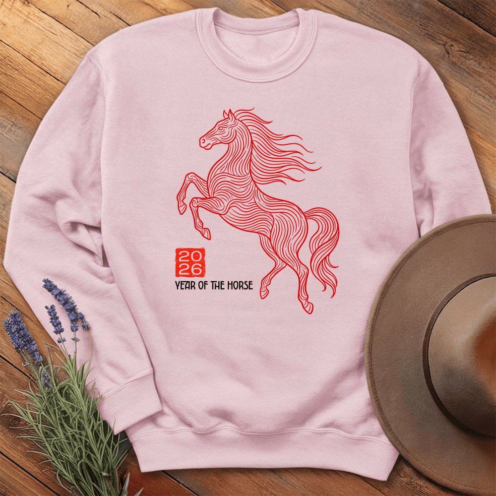 Year Of The Horse 7 - Sweatshirt - Light Pink