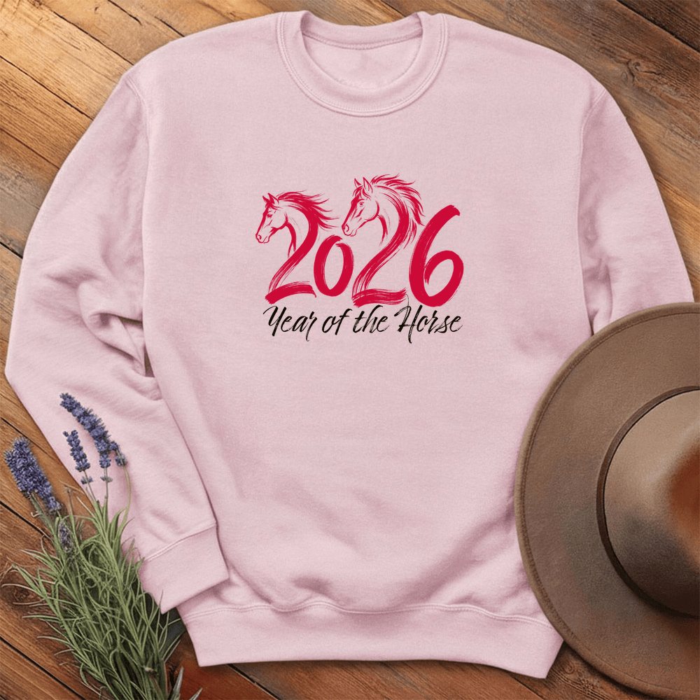 Year Of The Horse 2 - Sweatshirt - Light Pink