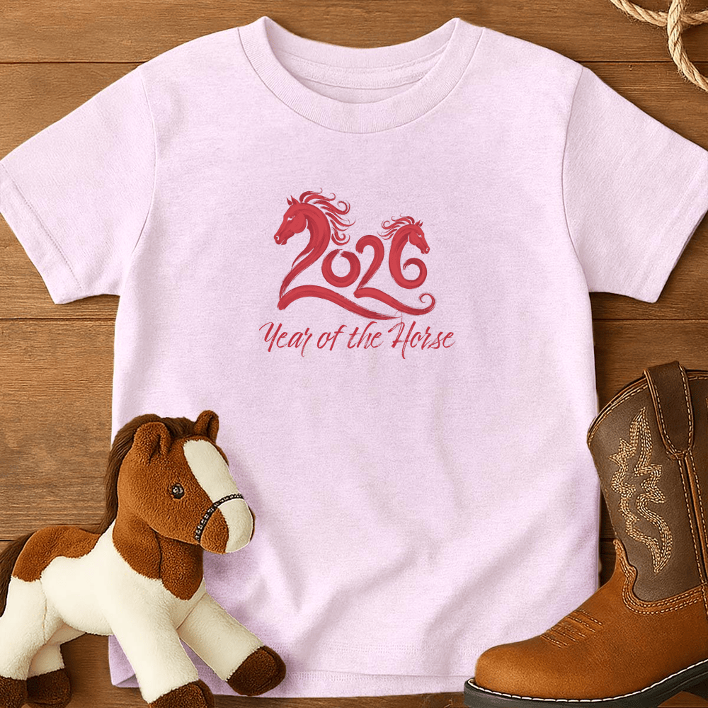 Year Of The Horse 3 - Youth Shirt - Light Pink