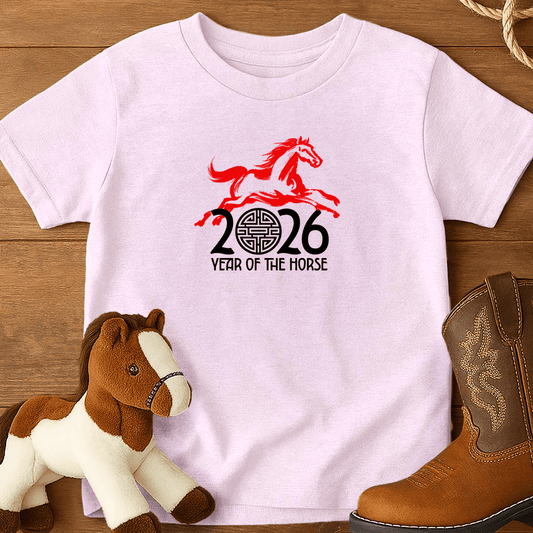 Year Of The Horse 10 - Youth Shirt - Light Pink