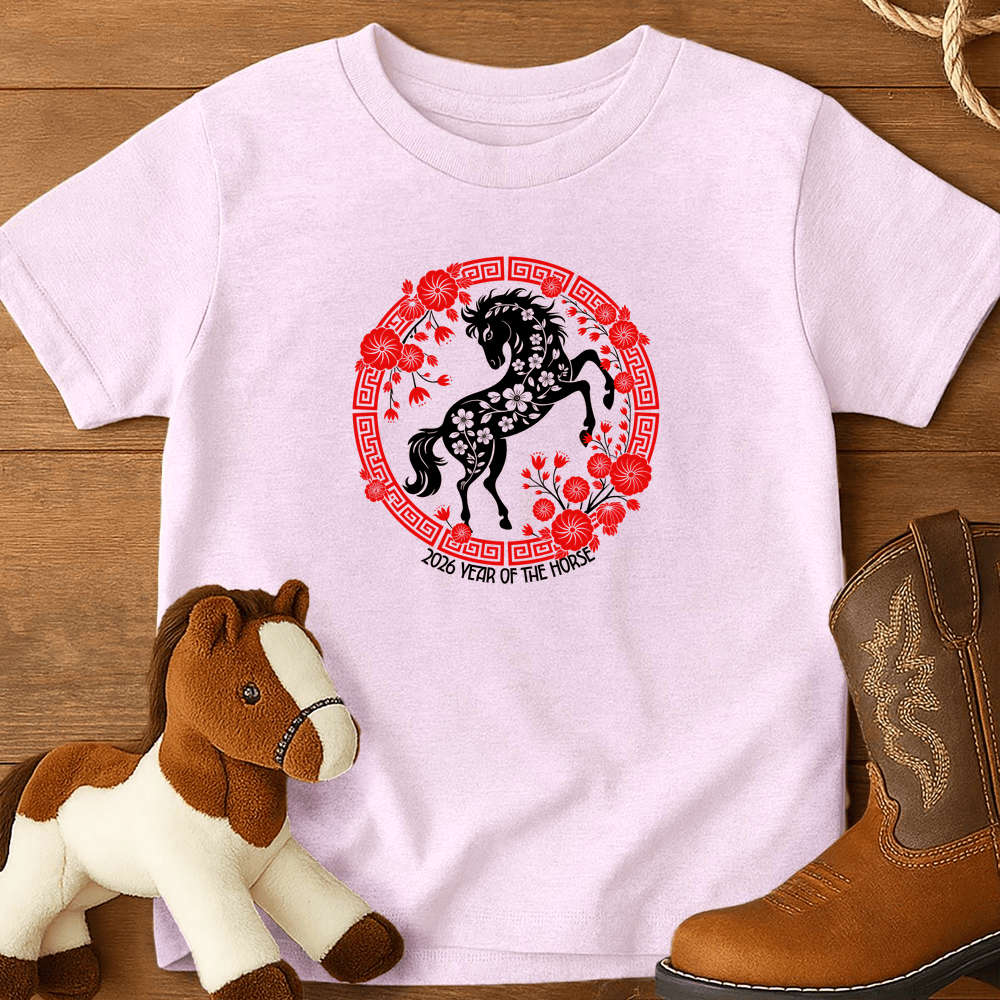 Year Of The Horse 9 - Youth Shirt - Light Pink