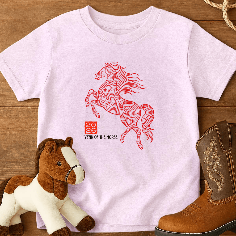 Year Of The Horse 7 - Youth Shirt - Light Pink