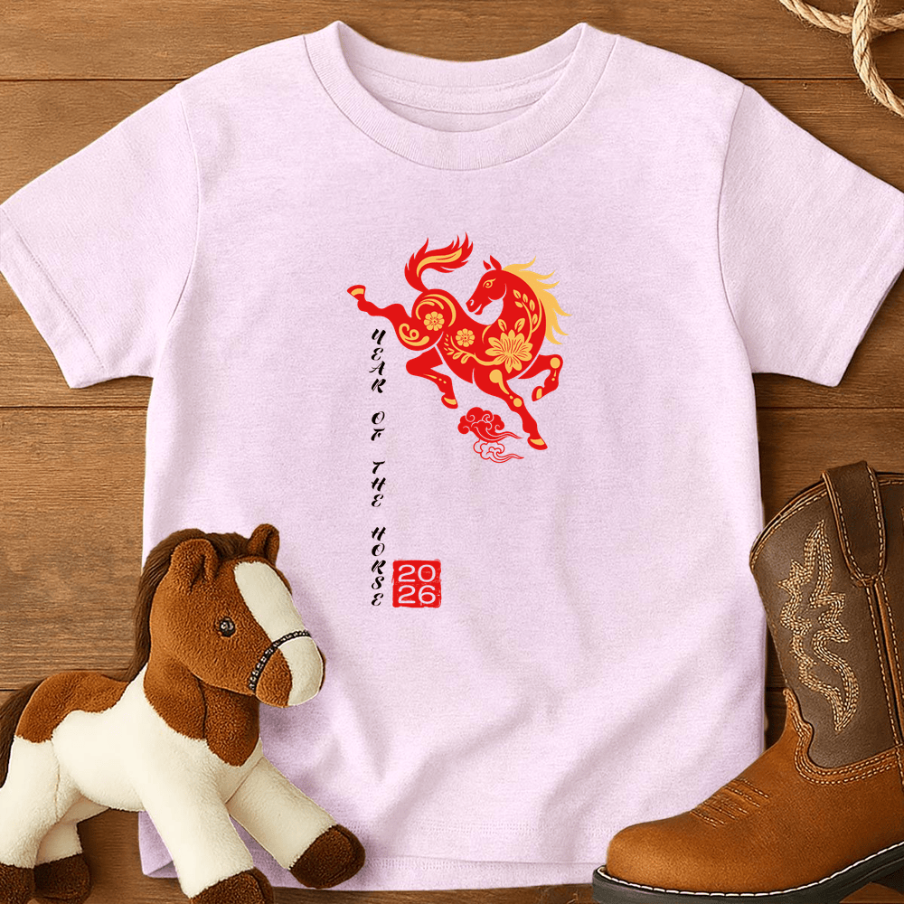 Year Of The Horse 6 - Youth Shirt - Light Pink