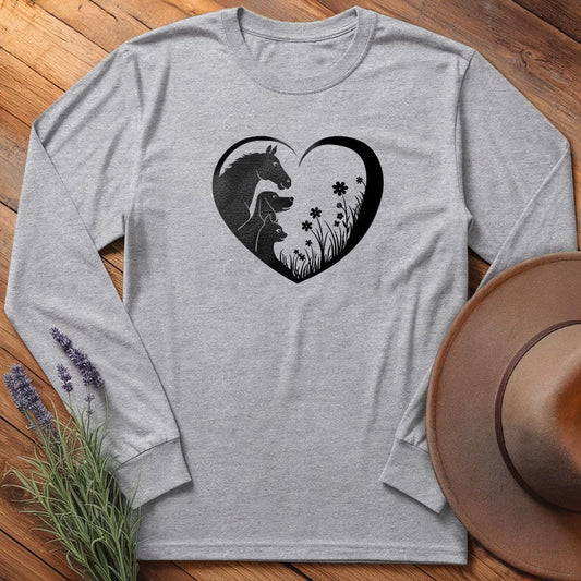Horse, Dog & Cat love - Long Sleeves