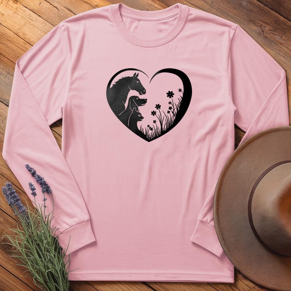 Horse, Dog & Cat love - Long Sleeves