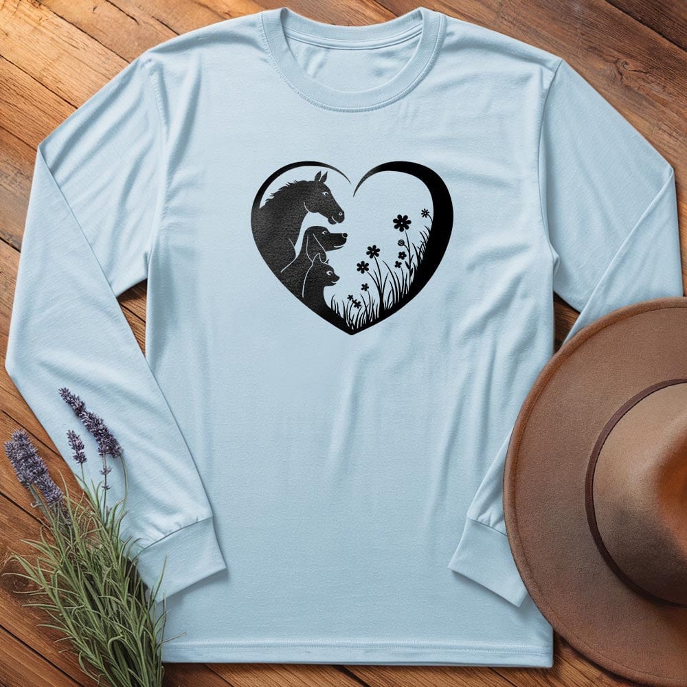 Horse, Dog & Cat love - Long Sleeves