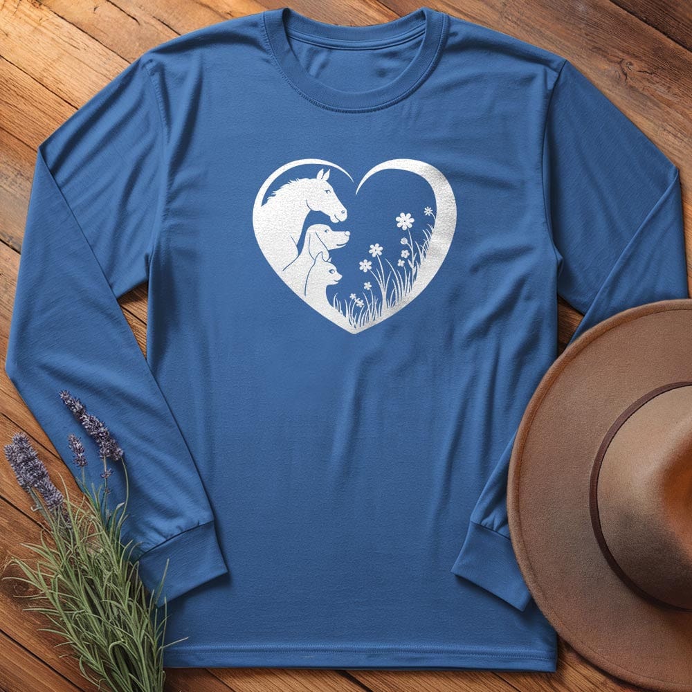 Horse, Dog & Cat love - Long Sleeves