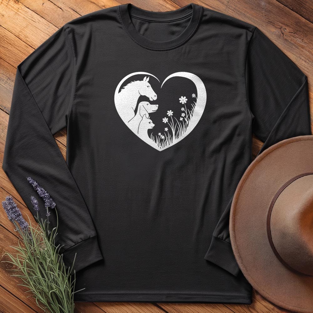 Horse, Dog & Cat love - Long Sleeves