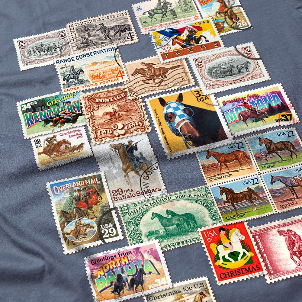 Horses Stamps USA - Heavyweight