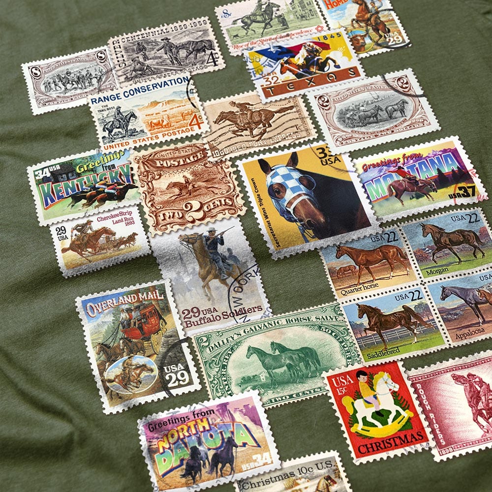 Horses Stamps USA - Lightweight