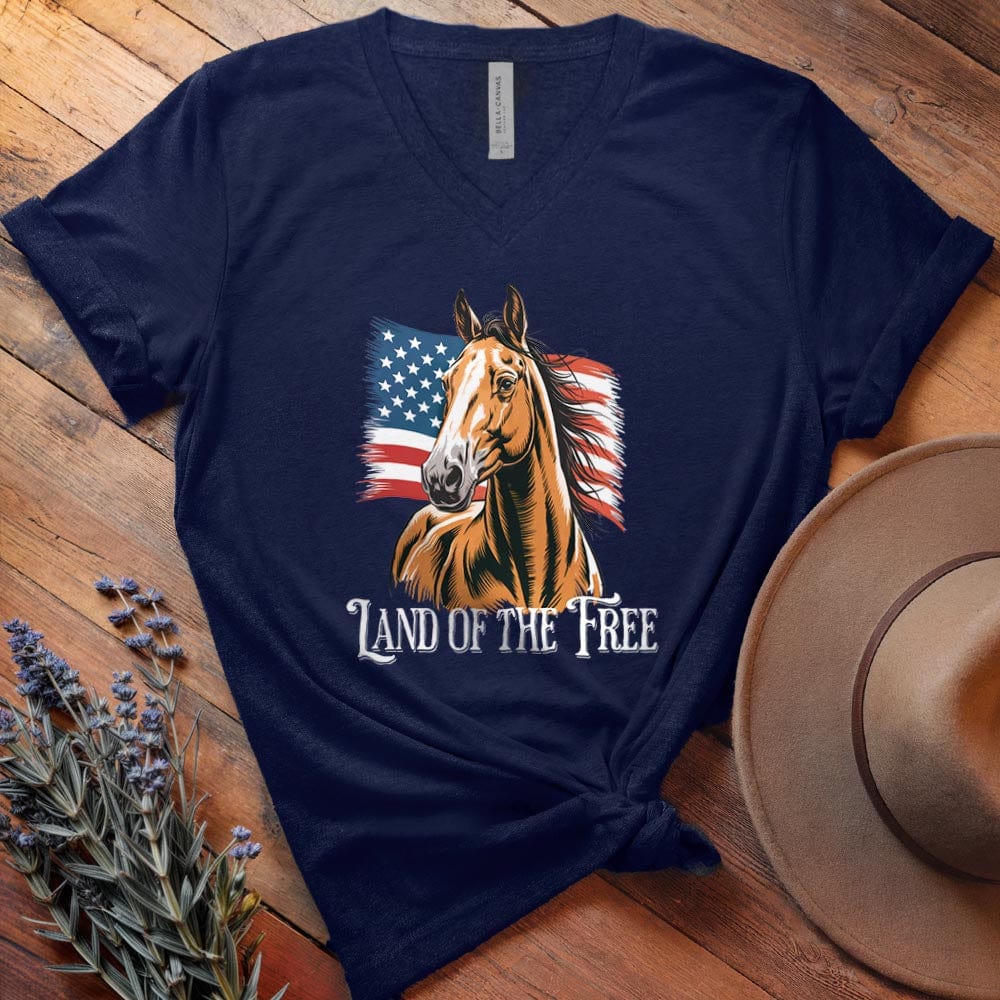 Horse Land of the Free - V-neck