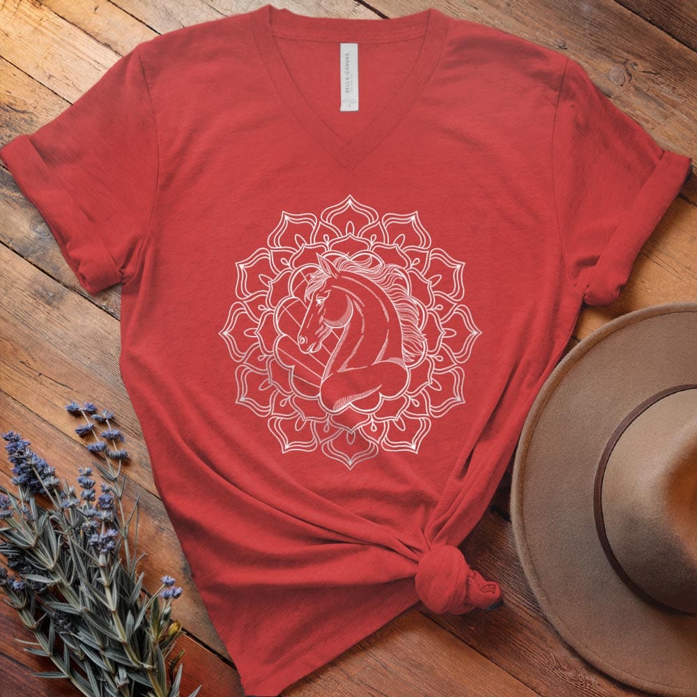 Mandala Horse Head - V-neck