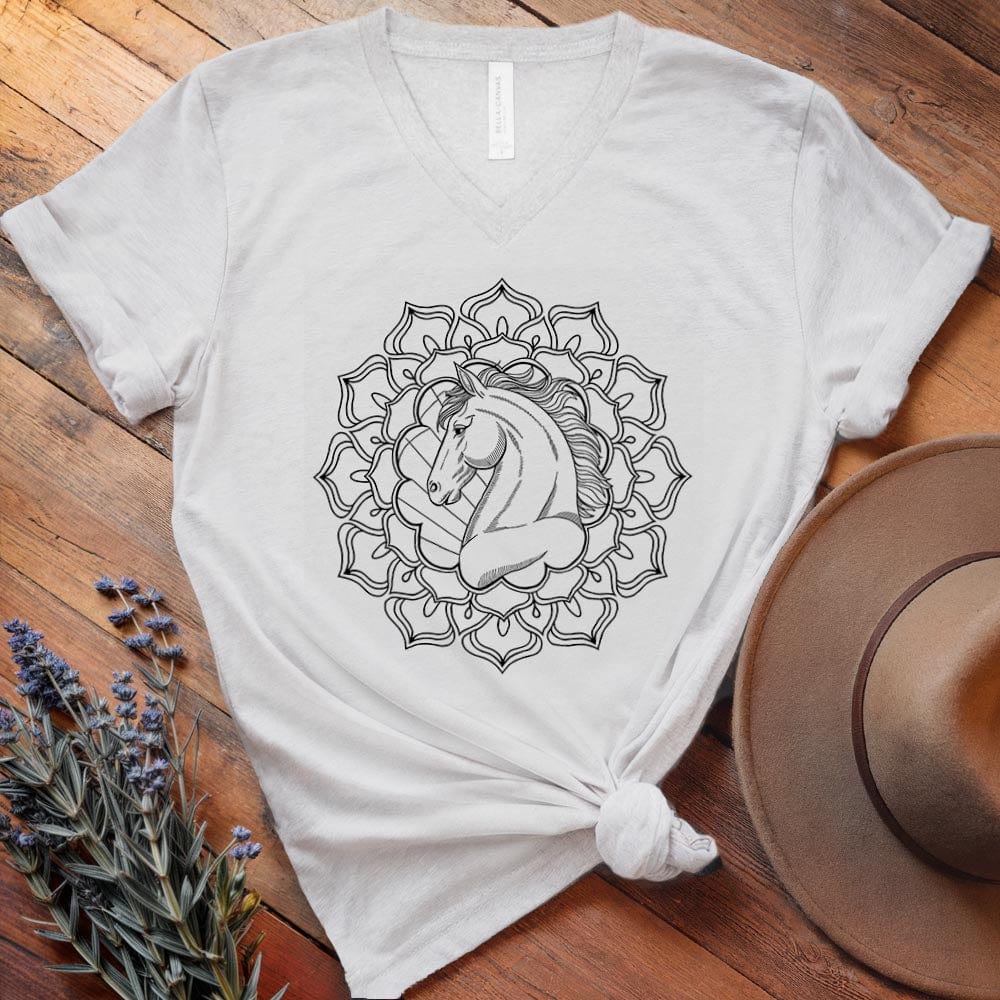 Mandala Horse Head - V-neck