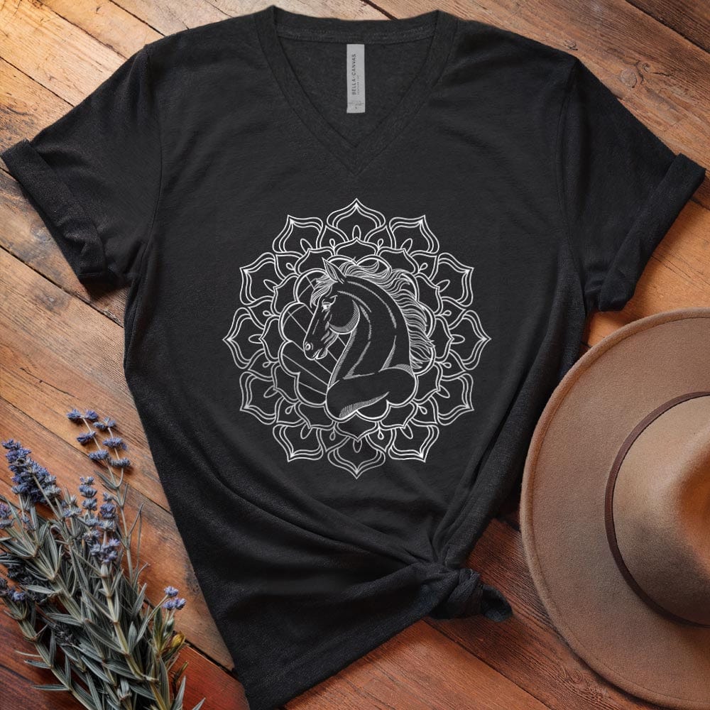 Mandala Horse Head - V-neck
