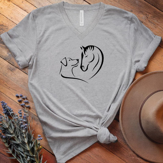 Horse & Dog Love - V-neck