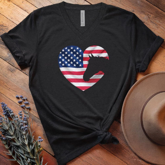 Horse Love USA - V-neck