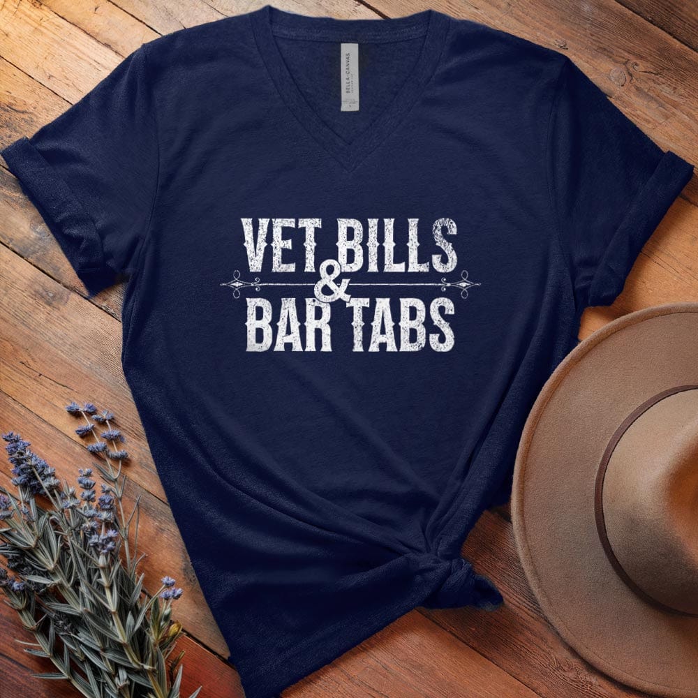 Vet Bills & Bar Tabs - V-neck