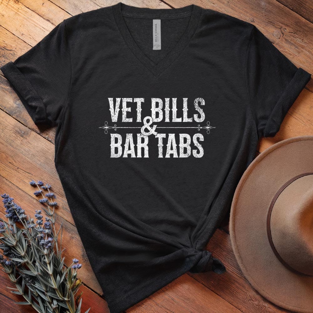 Vet Bills & Bar Tabs - V-neck