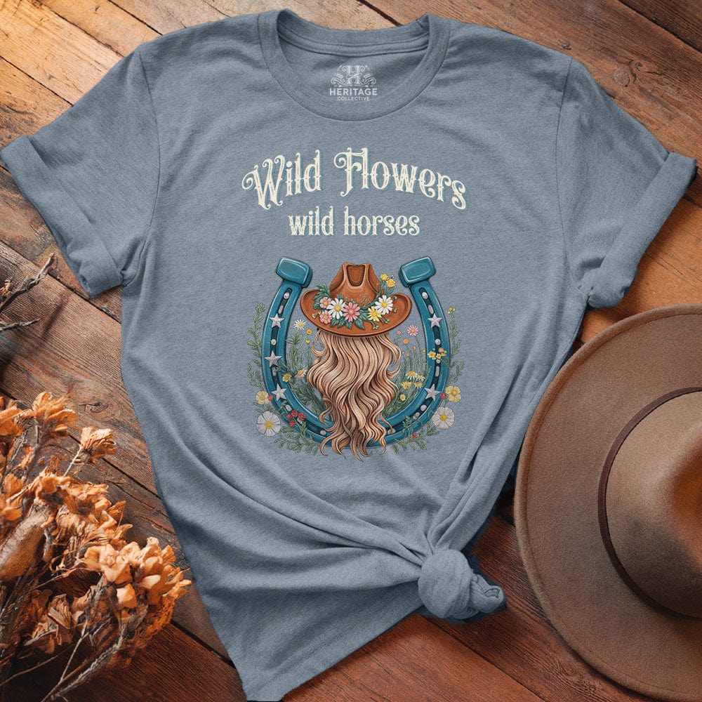 WILD FLOWERS WILD HORSES