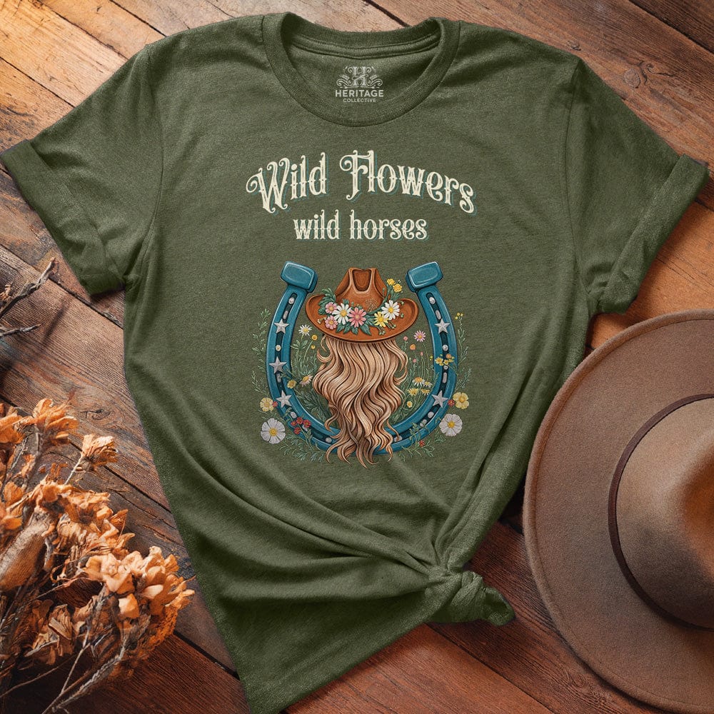 WILD FLOWERS WILD HORSES