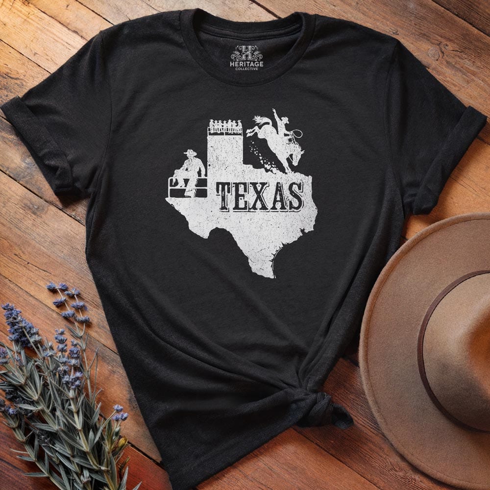 Texas Map Rodeo T-shirt
