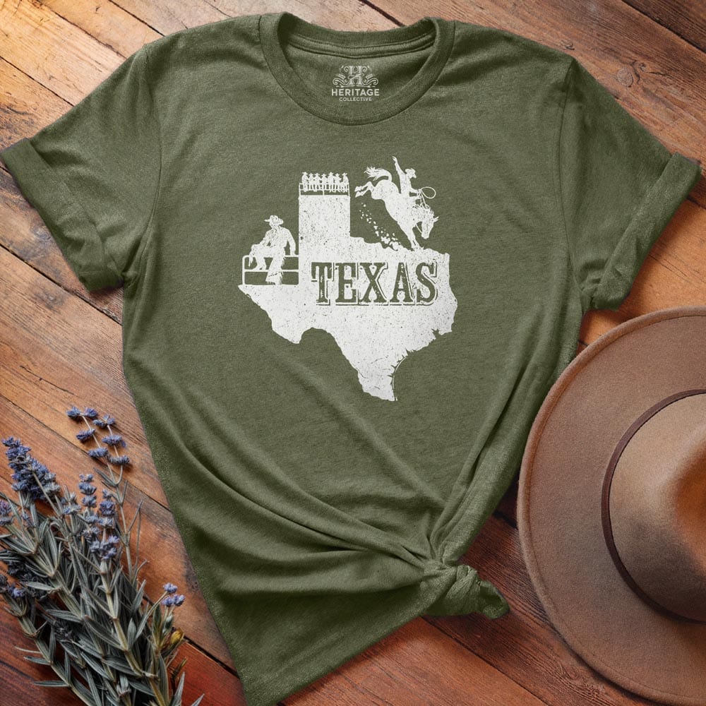 Texas Map Rodeo T-shirt