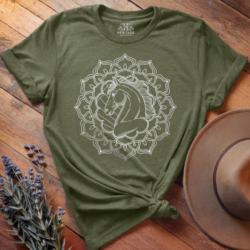 Mandala Horse Head T-shirt