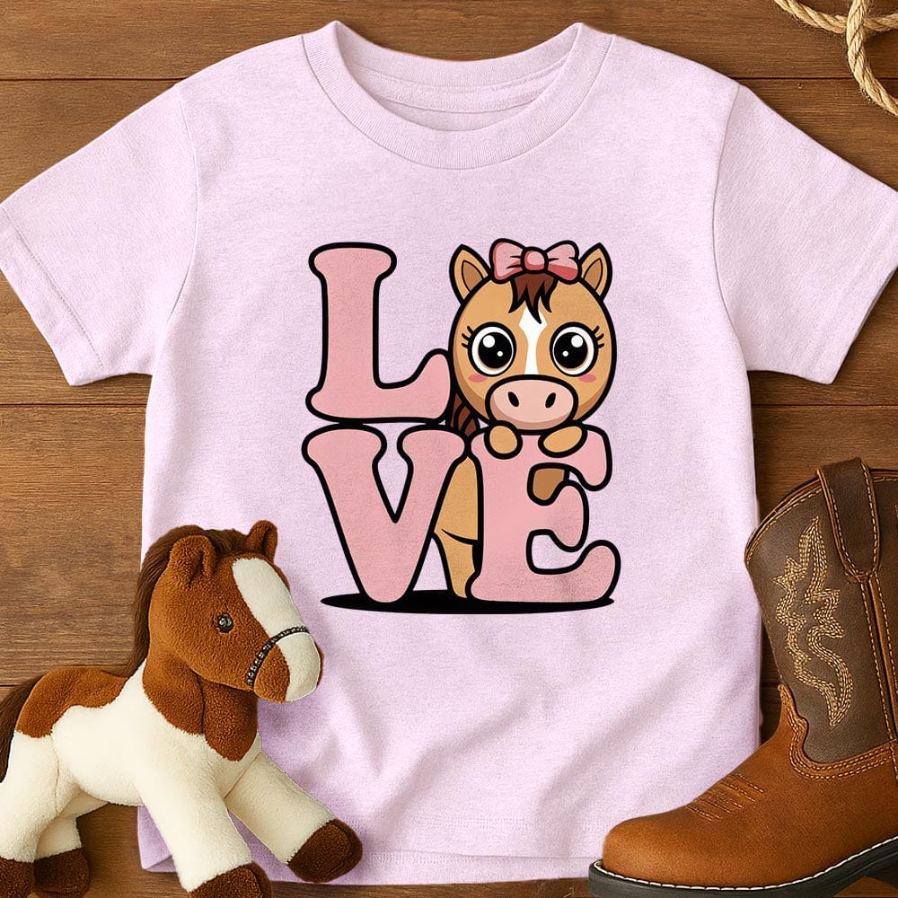 Kawaii Horse Love - Youth Shirt