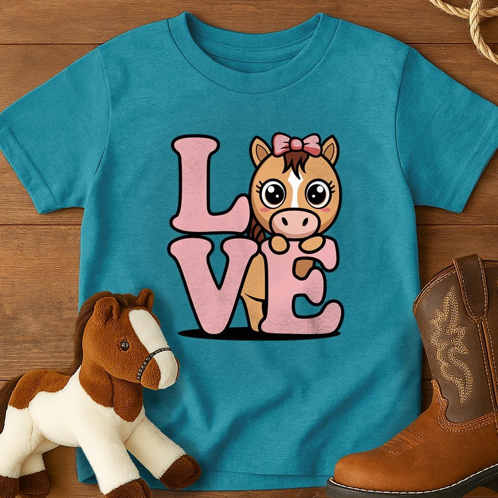 Kawaii Horse Love - Youth Shirt