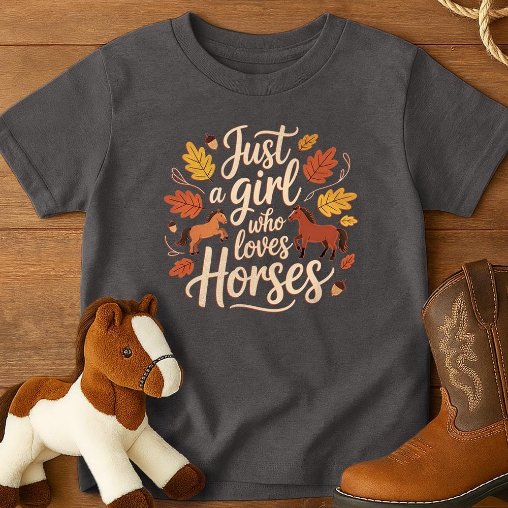 Just a Girl Who Love Horses Fall - Youth Shirt