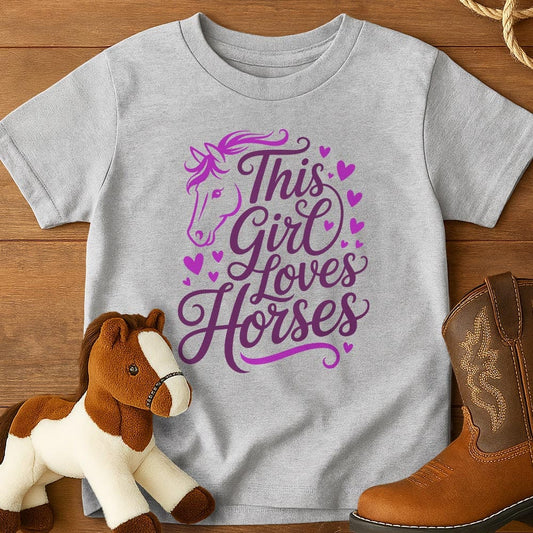 This Girl Loves Horses - Youth Shirt