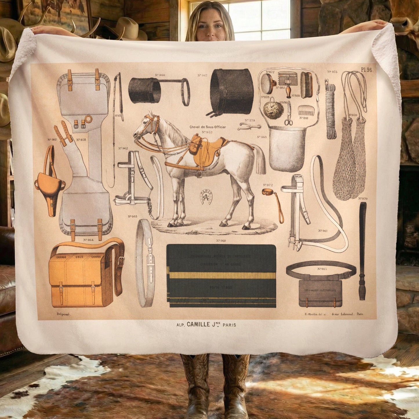 Classic Equestrian 1 - Sherpa Fleece Blanket