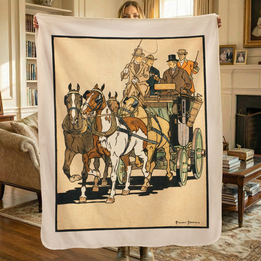 Poster Harper's Weekly 1 - Sherpa Fleece Blanket