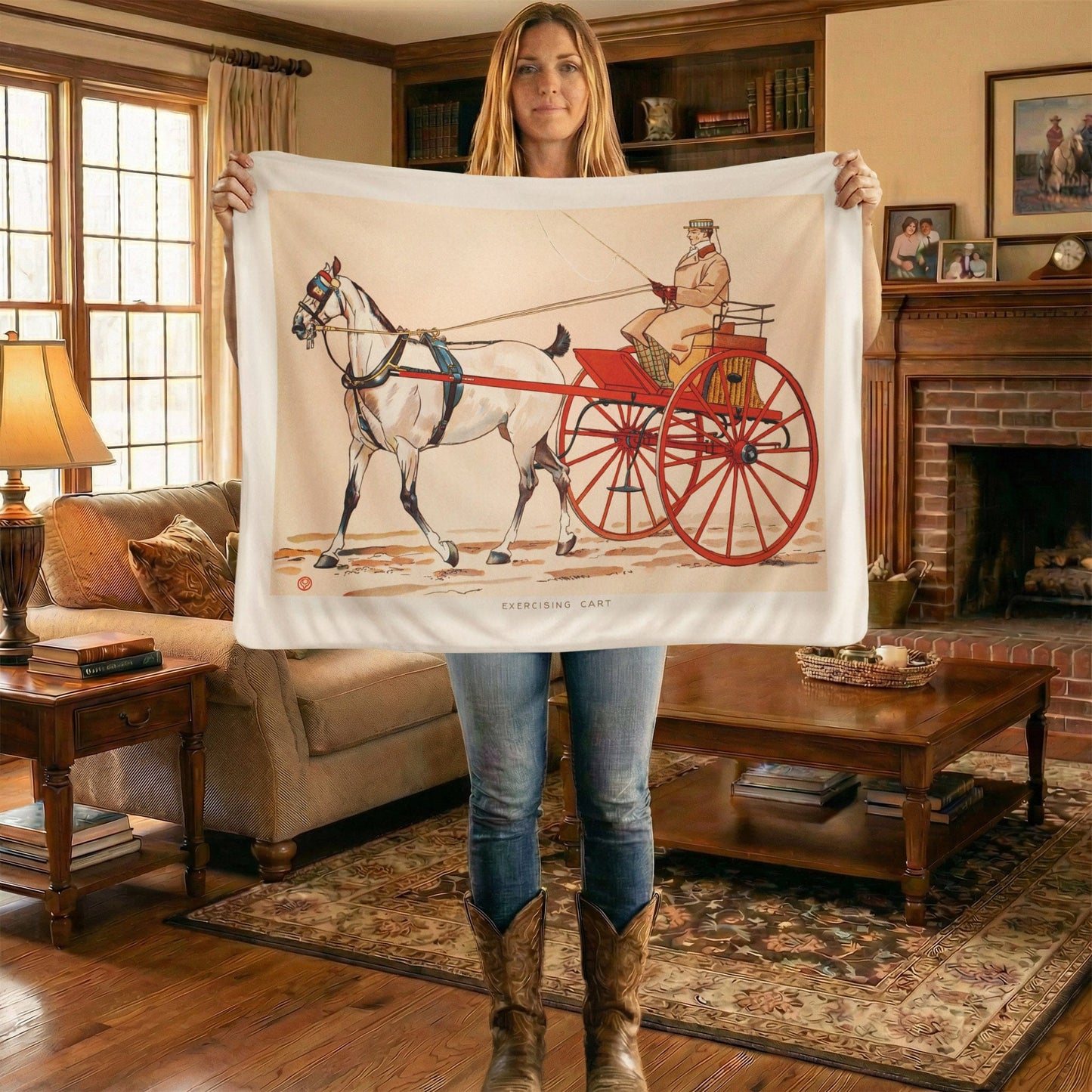 Exercising Cart - Sherpa Fleece Blanket