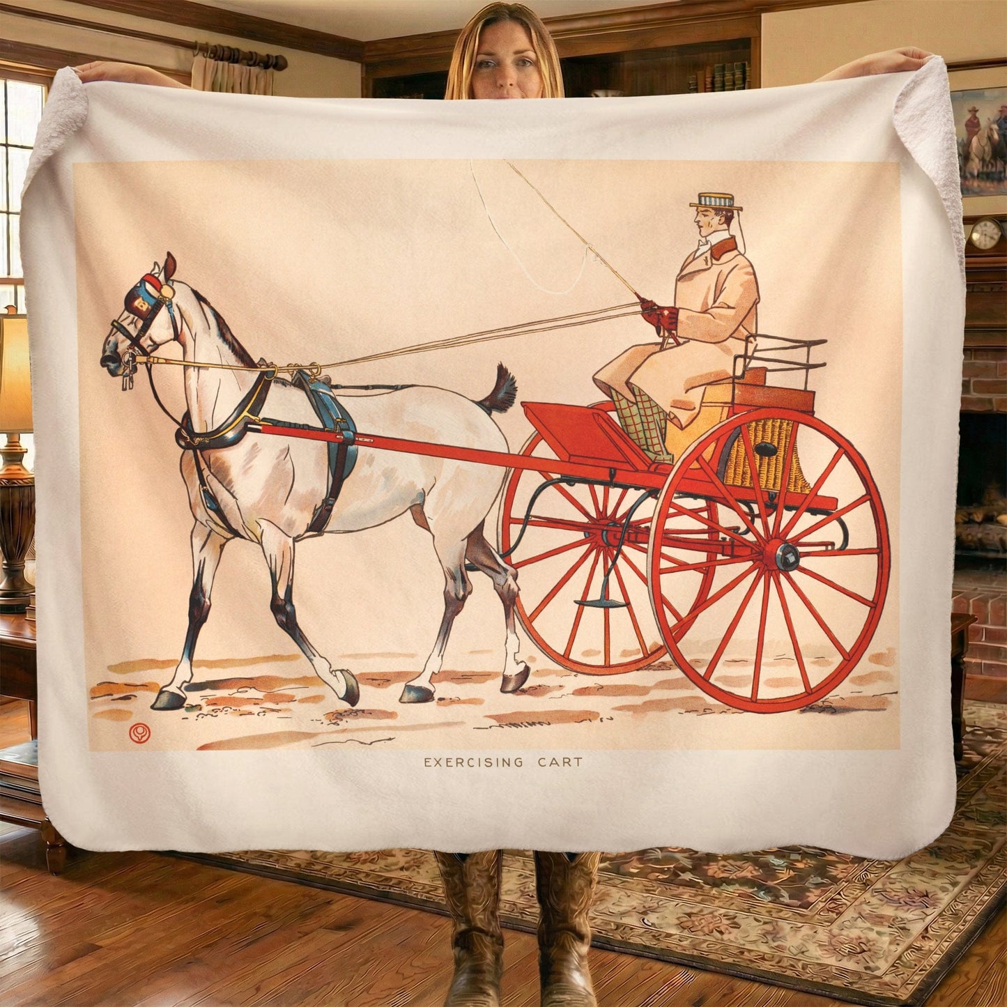 Exercising Cart - Sherpa Fleece Blanket