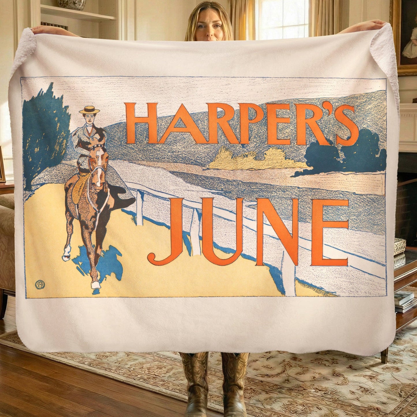 Poster Harper's Weekly 3 - Sherpa Fleece Blanket