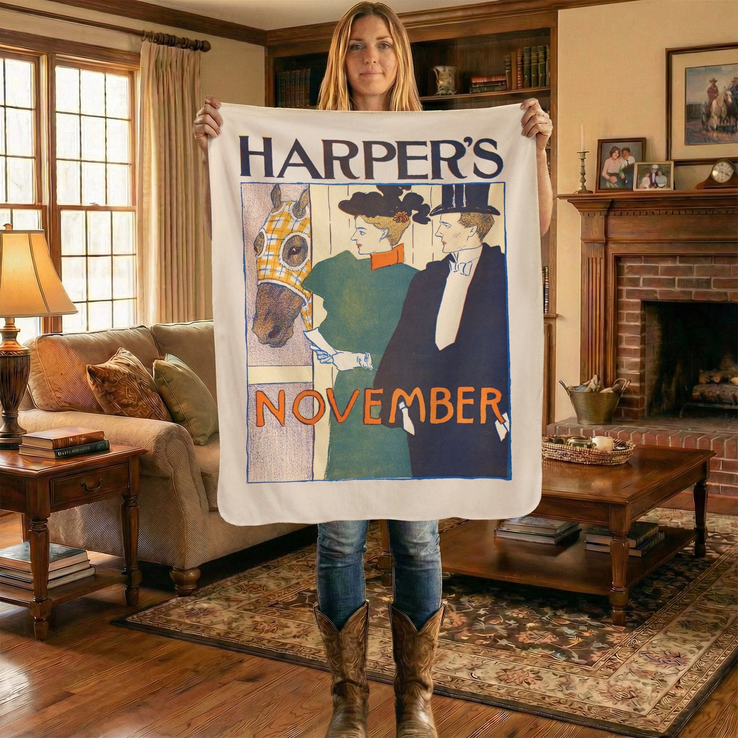 Poster Harper's Weekly 4 - Sherpa Fleece Blanket