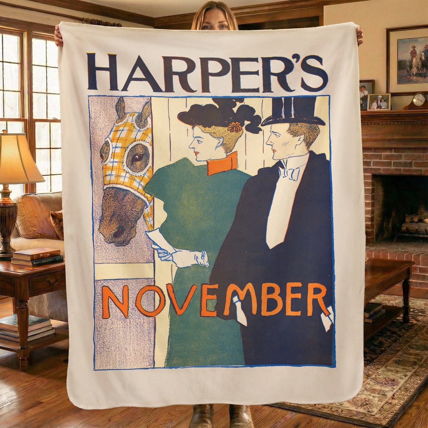 Poster Harper's Weekly 4 - Sherpa Fleece Blanket
