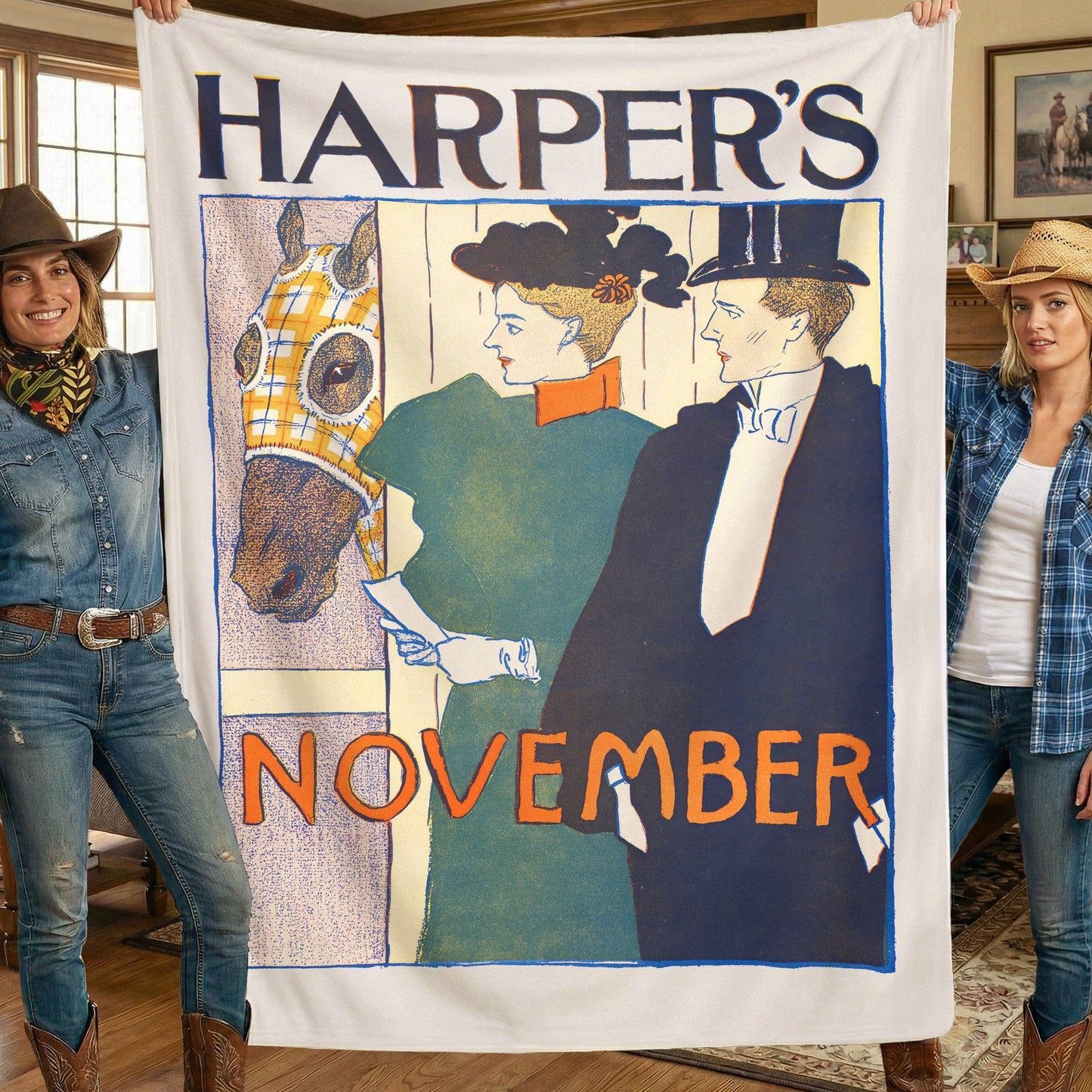 Poster Harper's Weekly 4 - Sherpa Fleece Blanket
