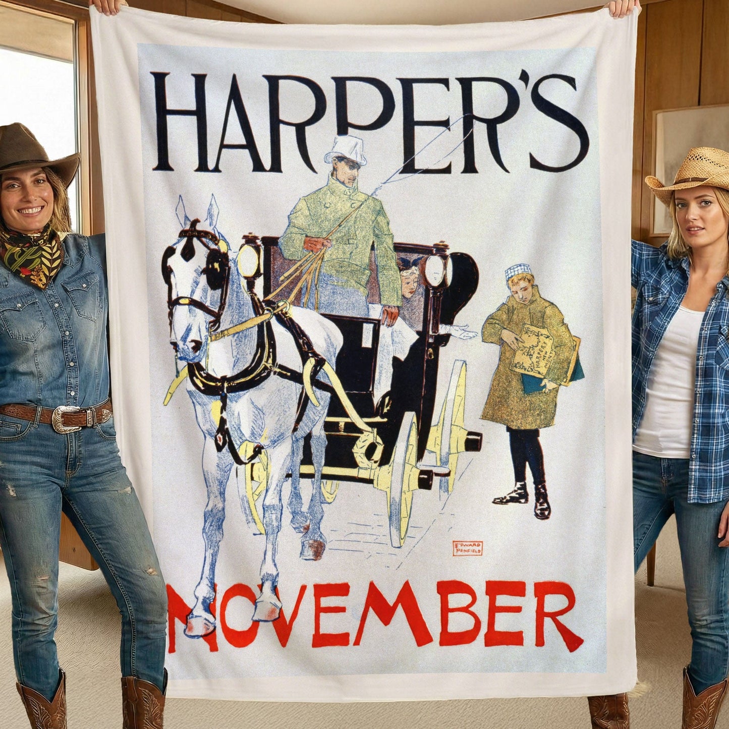 Poster Harper's Weekly 5 - Sherpa Fleece Blanket