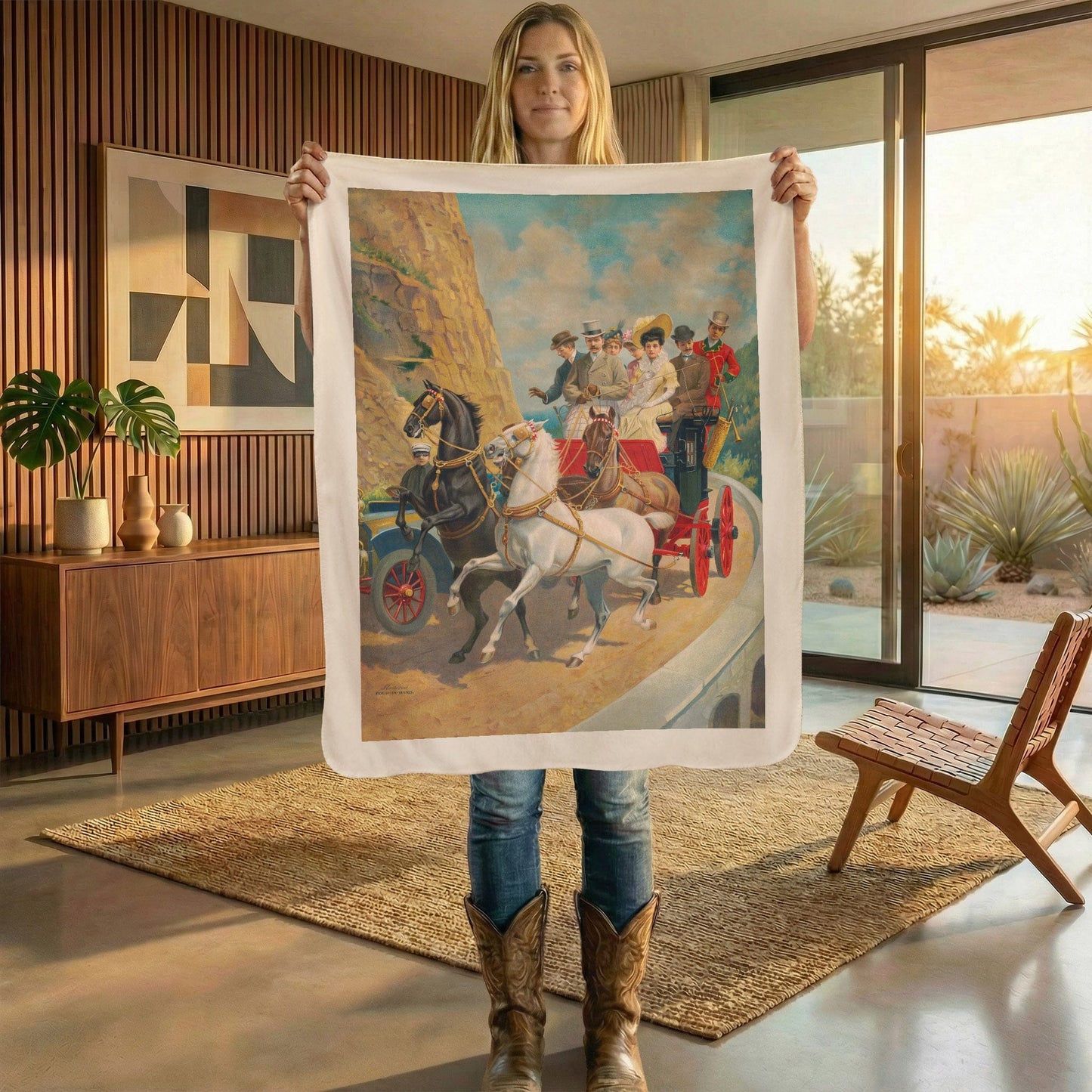 Flustered Four-in-Hand - Sherpa Fleece Blanket