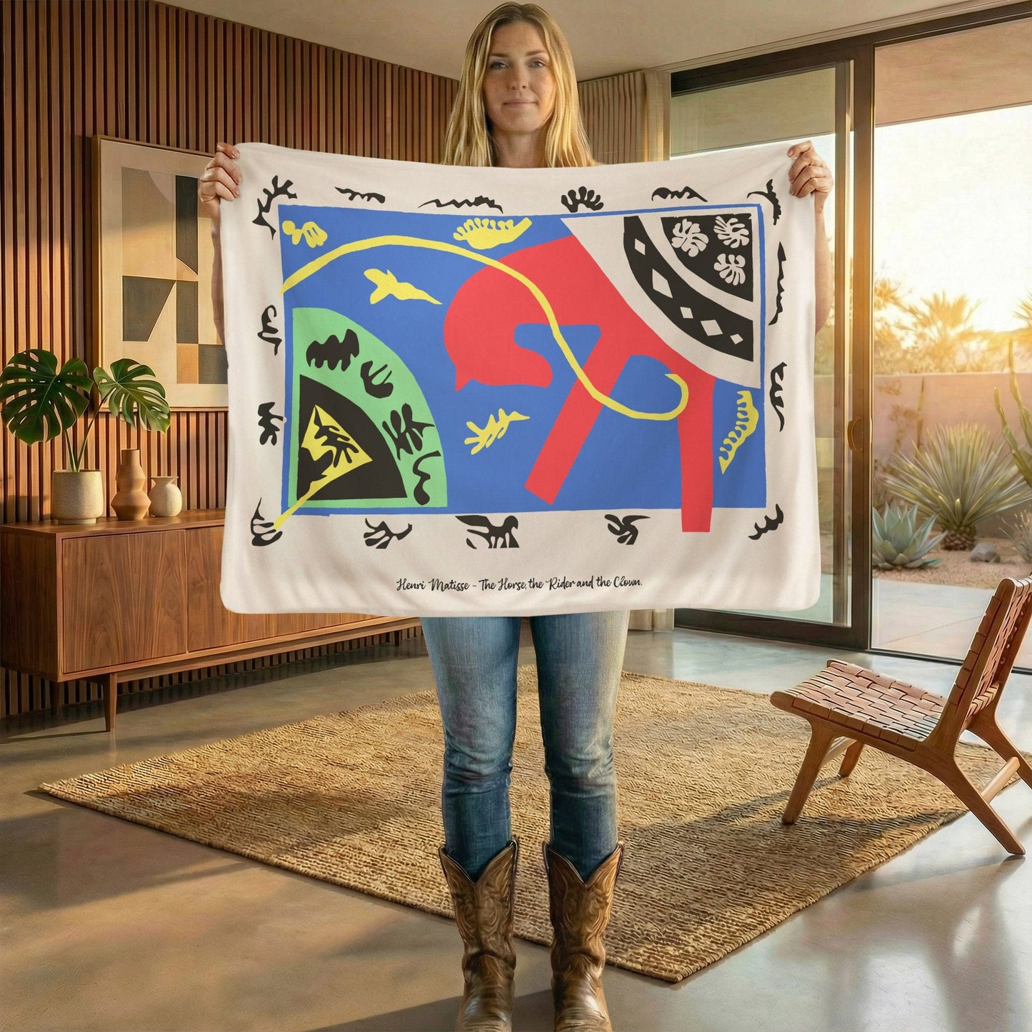 H. Matisse Horse Art - Sherpa Fleece Blanket