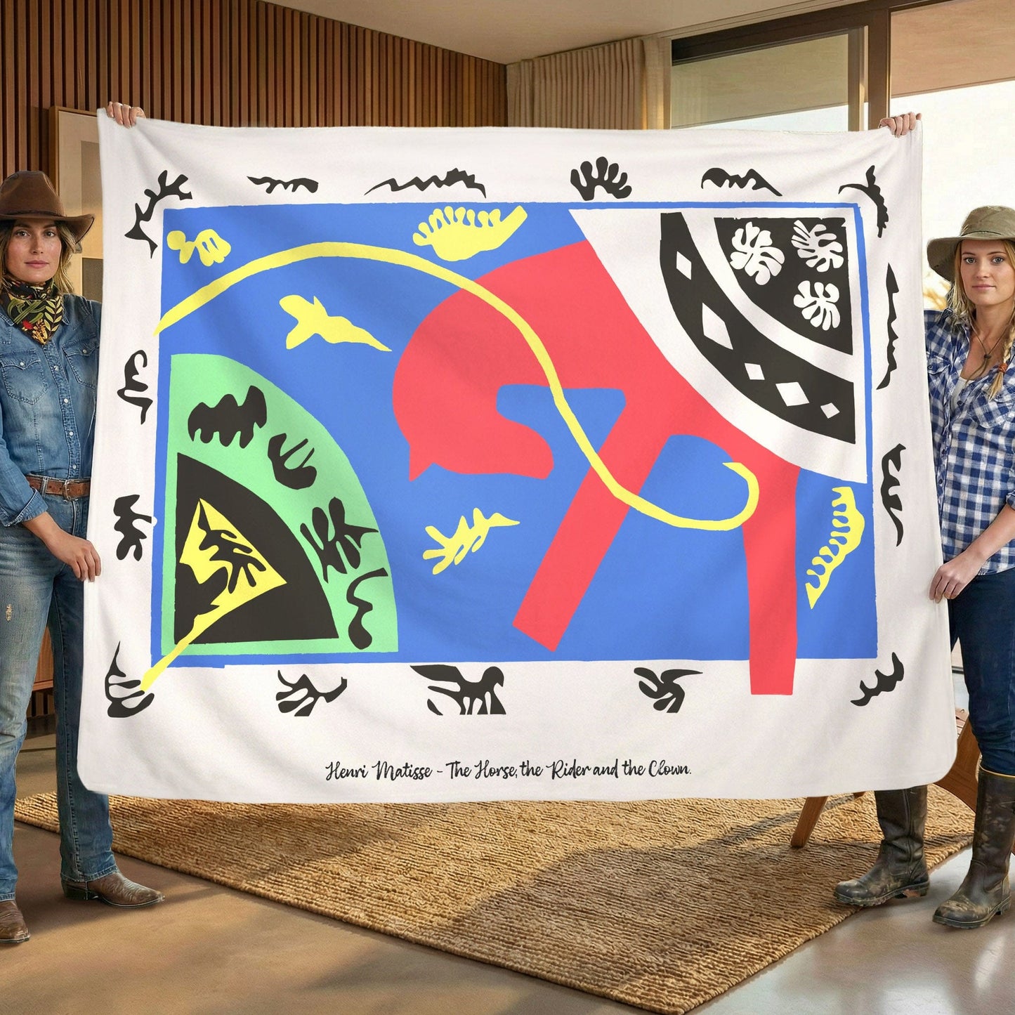 H. Matisse Horse Art - Sherpa Fleece Blanket