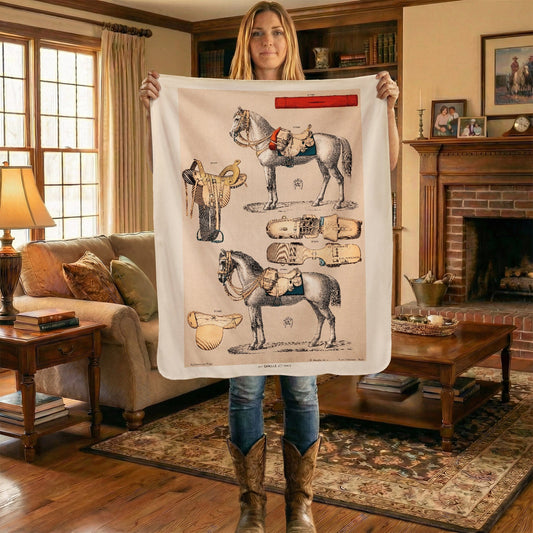 Classic Equestrian 2 - Sherpa Fleece Blanket