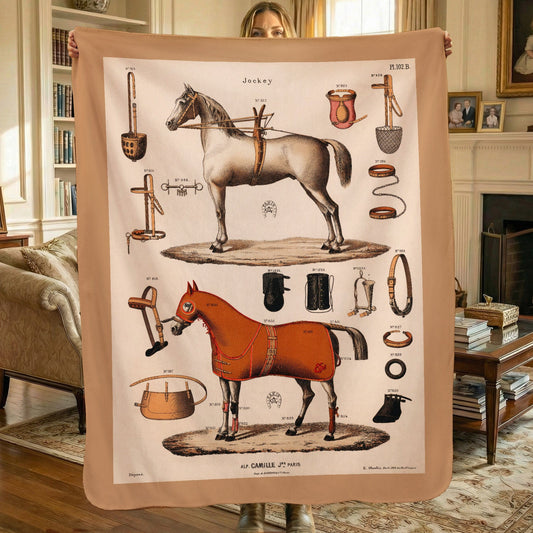 Classic Equestrian 3 - Sherpa Fleece Blanket