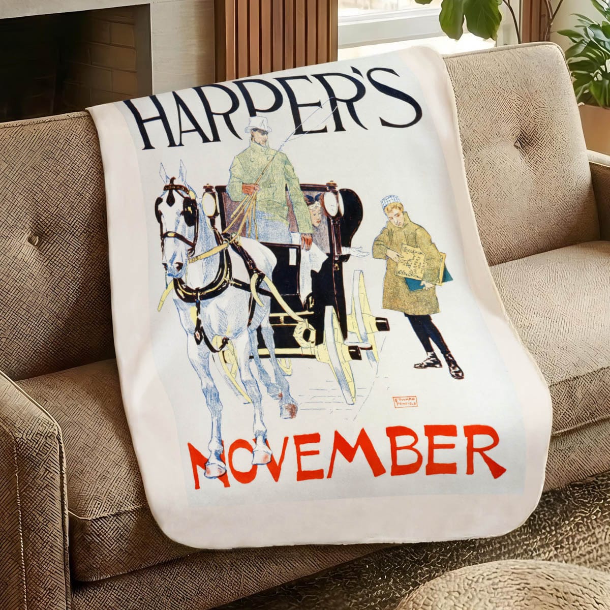 Poster Harper's Weekly 5 - Sherpa Fleece Blanket