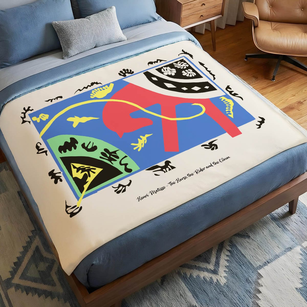 H. Matisse Horse Art - Sherpa Fleece Blanket