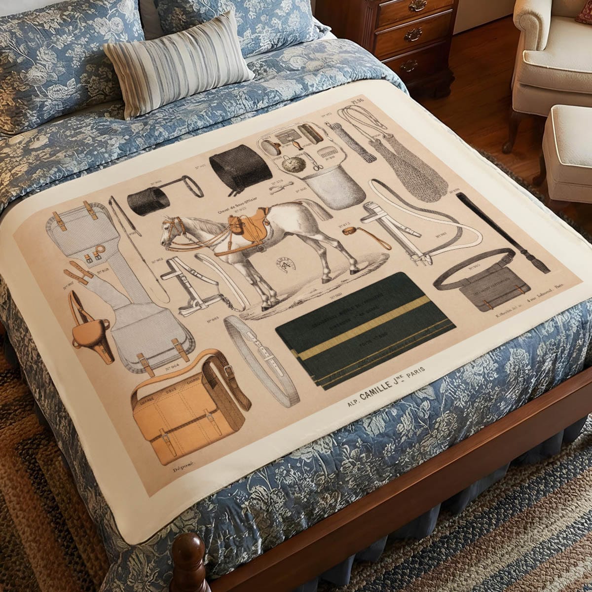 Classic Equestrian 1 - Sherpa Fleece Blanket